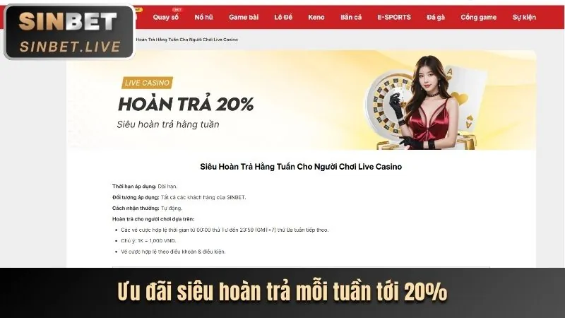 Hình ảnh khuyến mãi hoàn trả cược thể thao